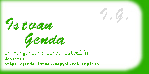 istvan genda business card
